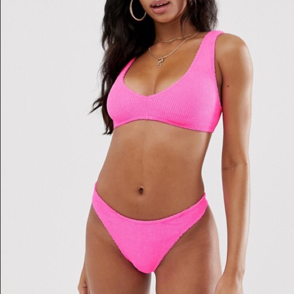 ASOS neon pink bikini